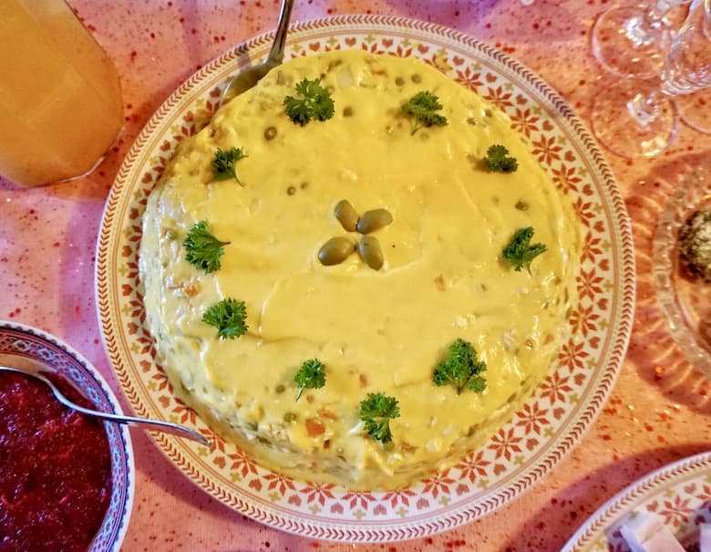 Boeuf salad Romanian traditional food